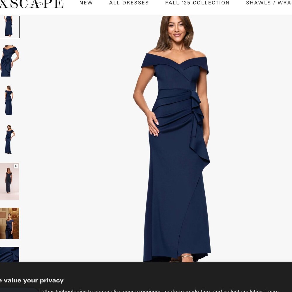 Xscape evening gown Mother of Bride size 8P sage
